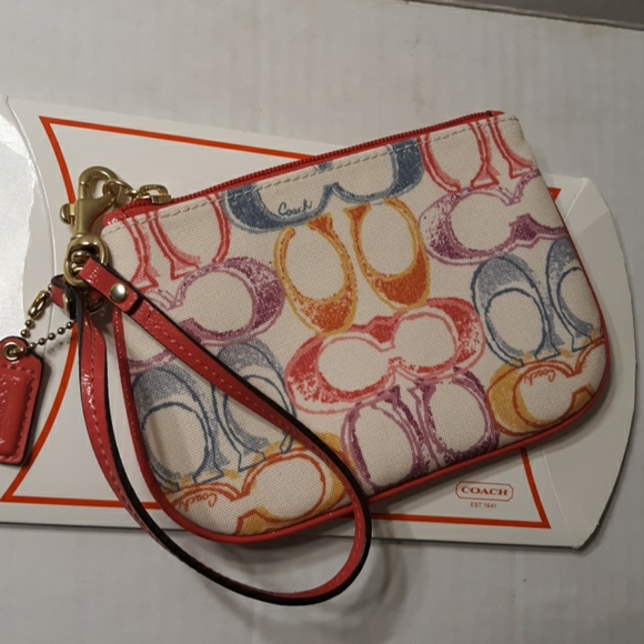 Pretty Coach Signature Stripe Scribble Print Wrist - Picture 2 of 8